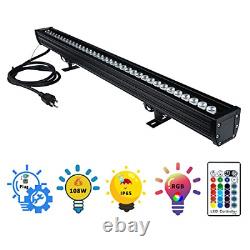 Wall Washer LED Lights, 108W RGBW Color Changing LED Strip Lights with RF RGB