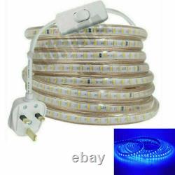 Waterproof 220V LED Strip Lights 5050 Flexible Rope Outdoor Dimmable Xmas Lamp