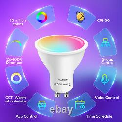 Wifi Smart Bulb GU10 E14 E27 RGB CCT Dimmable Lamp Alexa Google Home App Control