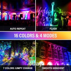 Willpower 4pcs 100W RGB LED Flood Light Outdoor Color Changing 100W, 4 Packs