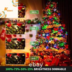 XUNXMAS Color Changing Christmas String Lights Indoor Outdoor 11 Modes, 800 LED