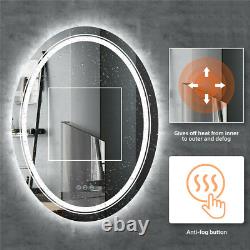 XXL Dual LED Strips Lighted Bathroom Mirror Anti-Fog Sensor Touch Color Changing